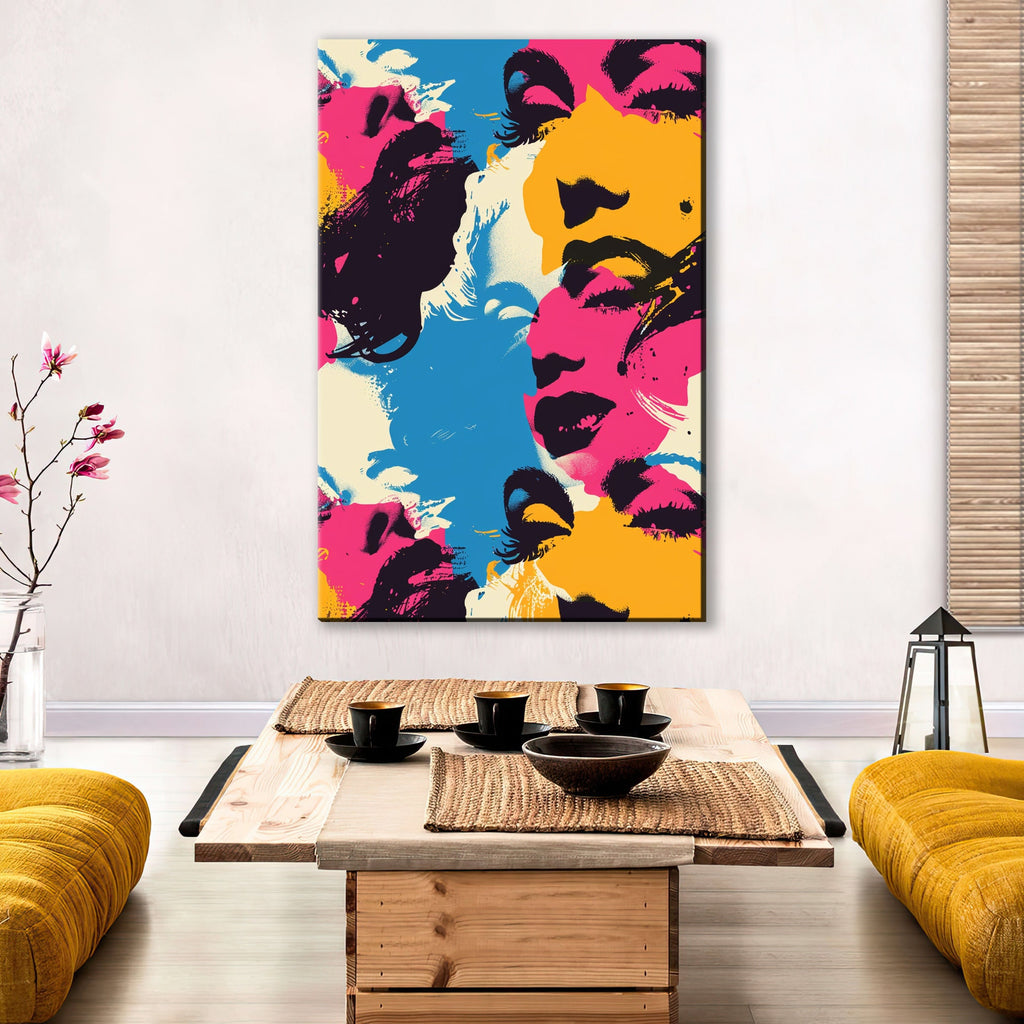 Warhol Style Pop Art - Large Marilyn Monroe Artwork on Gallery Wrapped Canvas