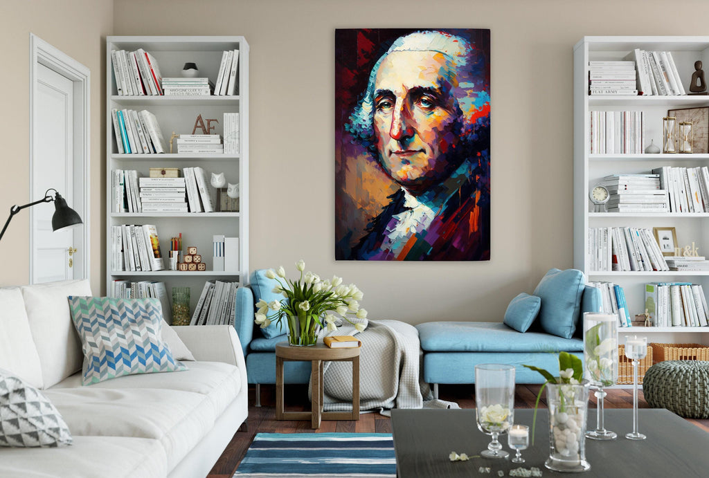 George Washington Art – Large Canvas Giclee Print | American Canvas Art, Historical Wall Decor