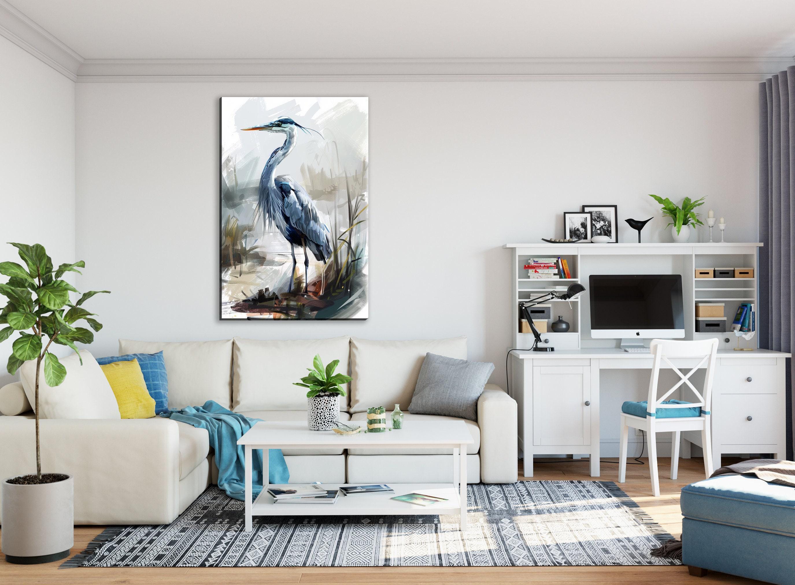 Blue Heron Wall Art – Large Canvas Art | Gallery Wrapped Canvas Print