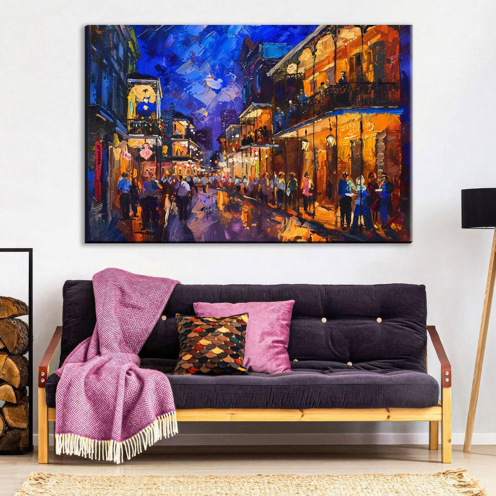 New Orleans Canvas Art – Vibrant NOLA Wall Art | Large Gallery Wrapped Canvas Print
