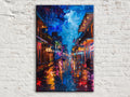 New Orleans Night Art – French Quarter Art on Large Gallery Wrapped Canvas, Ready to Hang