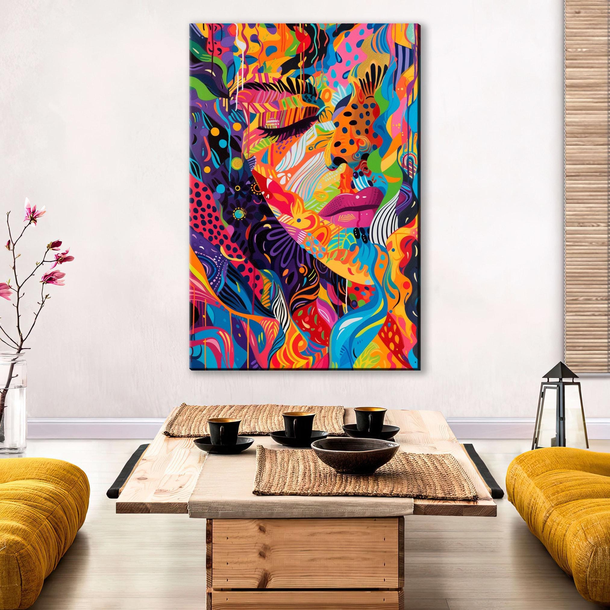 Colorful Abstract Artwork – Extra Large Canvas Art | Gallery Wrapped Canvas, Ready to Hang