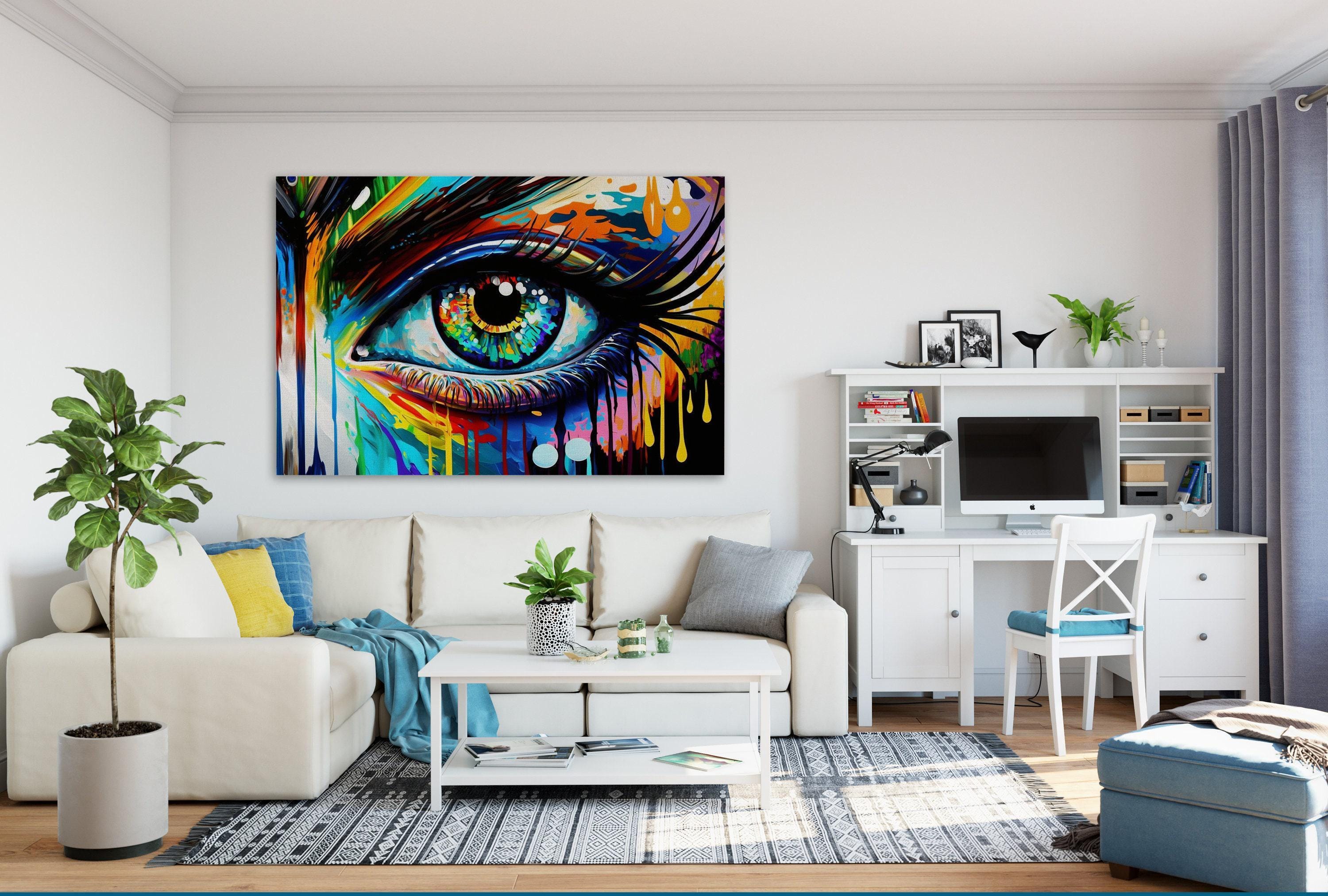 Eye Wall Art - Colorful Canvas Print | Vibrant Pop Art Decor, Bold Statement