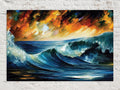 Ocean Wave Canvas Print – Vibrant Nautical Wall Art With Water Resistant Coating