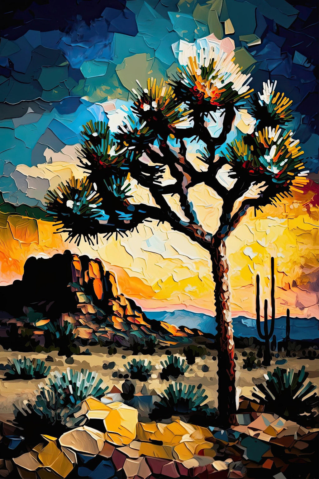Joshua Tree Wall Art | Desert Landscape Art on Fade Resistant Canvas - Gallery Ready