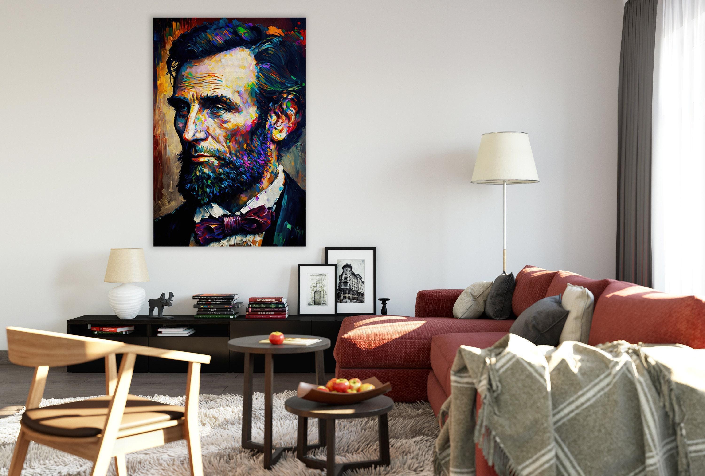 Abraham Lincoln Canvas Print – Presidential Portrait on Gallery Ready Wood Frame