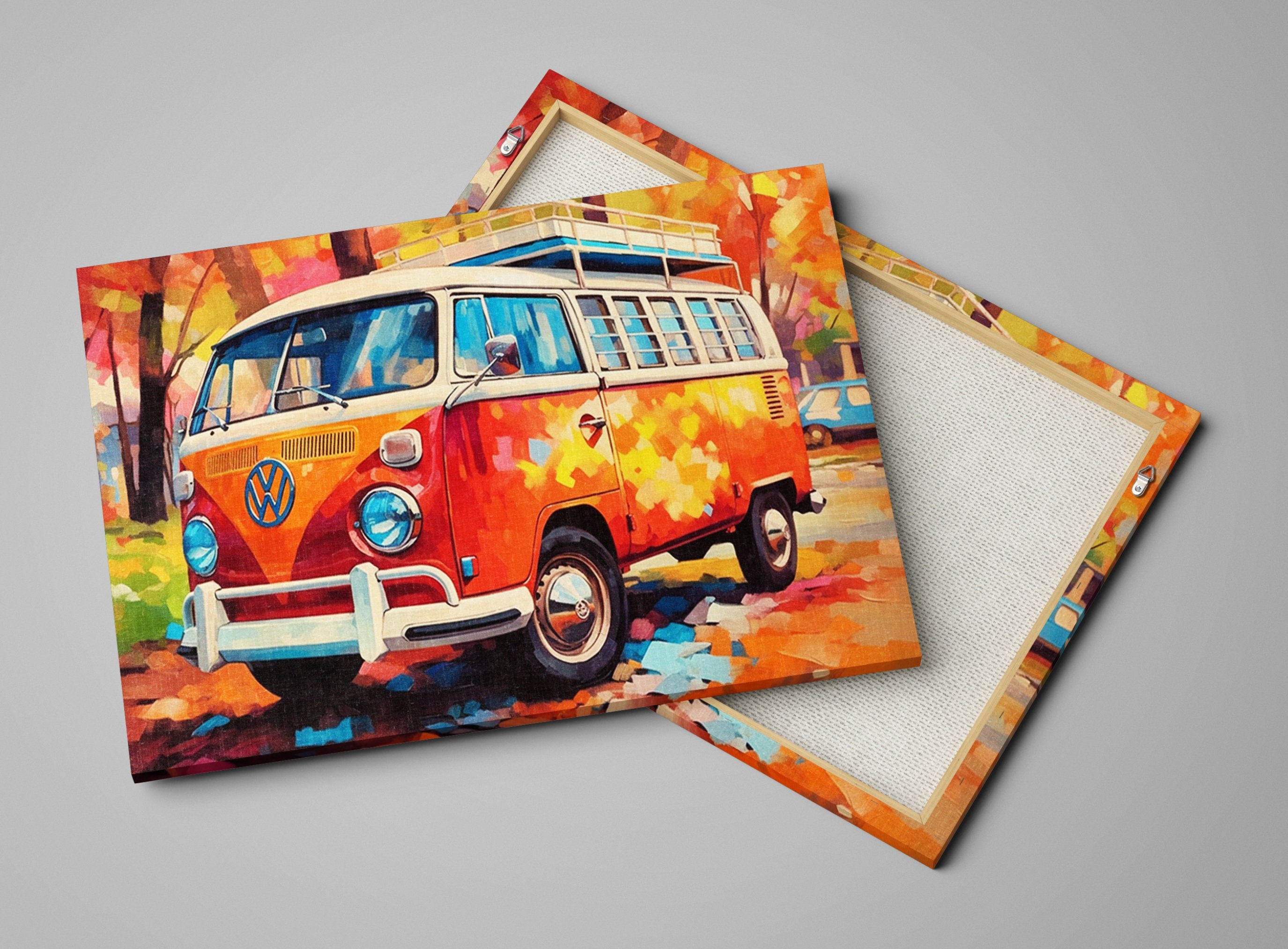 Volkswagen Bus Wall Art – Vintage VW Camper Canvas Print | Large Gallery Wrapped Decor
