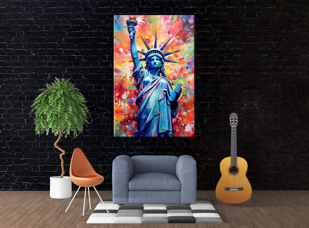 Statue of Liberty Canvas - Large American Wall Art Print | Patriotic Home Decor