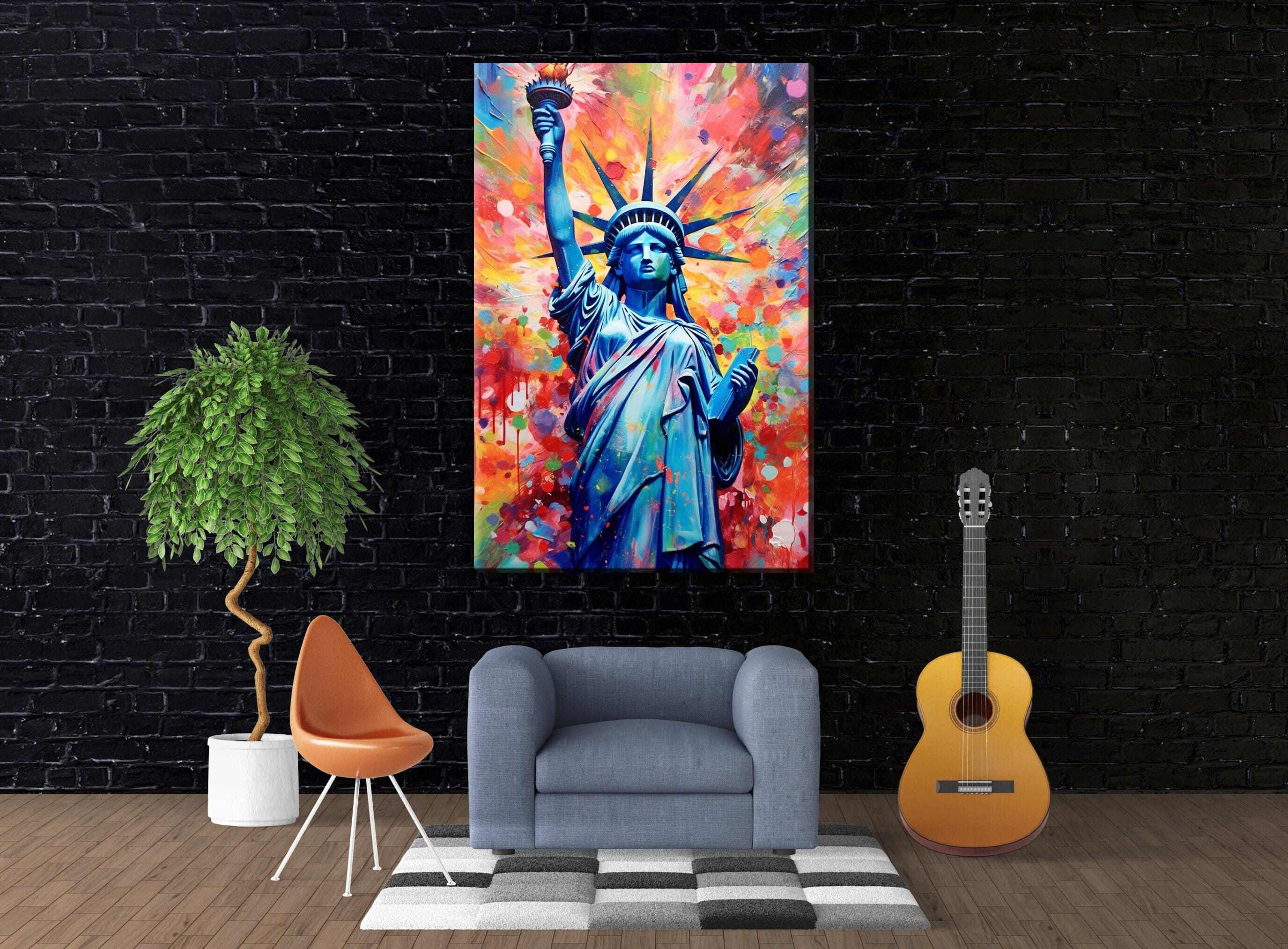 Statue of Liberty Canvas - Large American Wall Art Print | Patriotic Home Decor