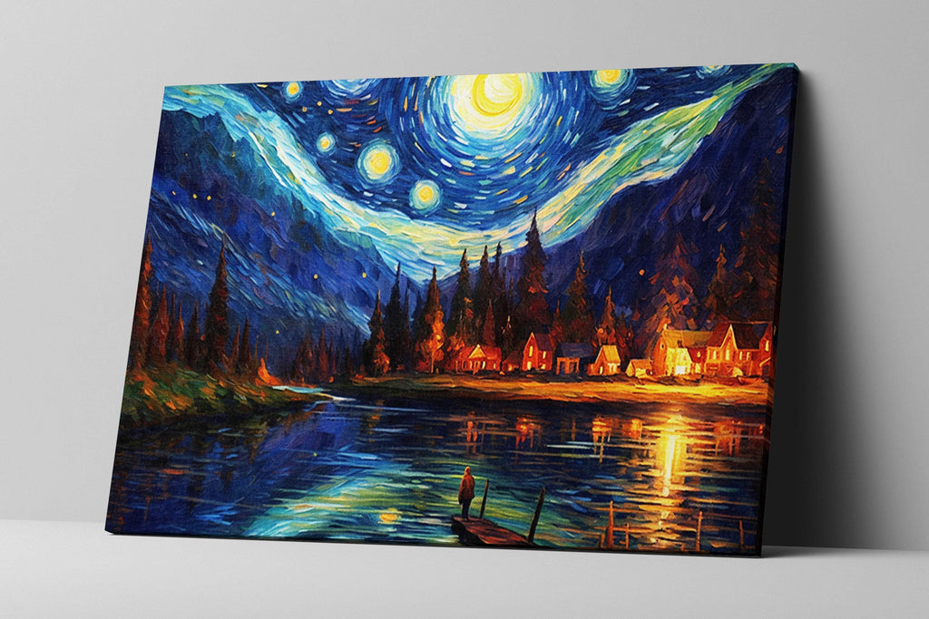 Starry Night Wall Art – Large Canvas Art, Gallery Wrapped, Ready to Hang
