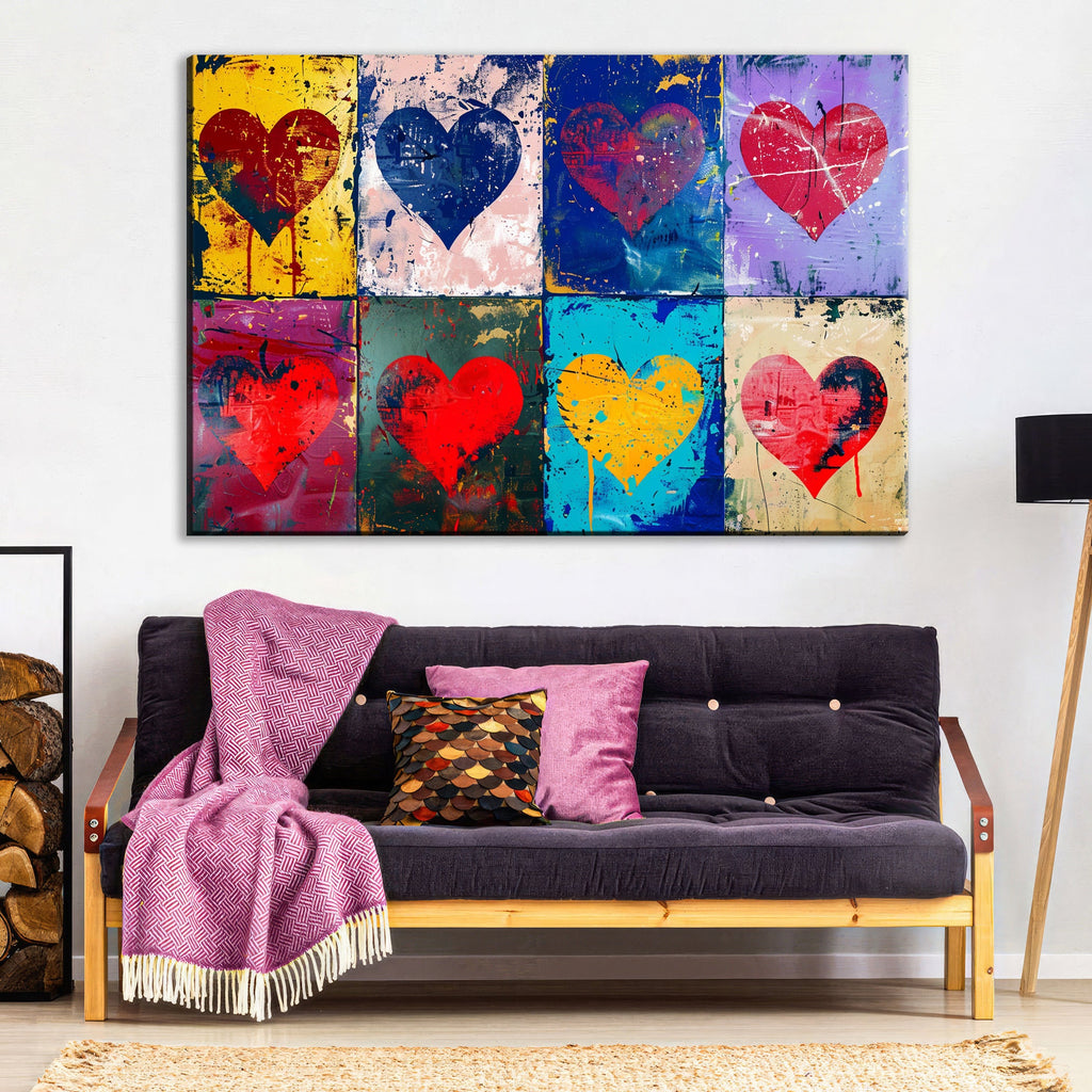 Heart Pattern Wall Art - Large Canvas Prints | Gallery Wrapped Canvas, Ready to Hang