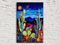 Desert Night Wall Art – Southwest Landscape Canvas | Gallery Wrapped, Extra Large