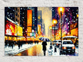 Times Square Canvas Print – Vibrant NYC Winter Art on Gallery Ready Wooden Frame
