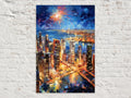 NYC Canvas Wall Art - Vibrant New York City Art | Large Cityscape Canvas Print