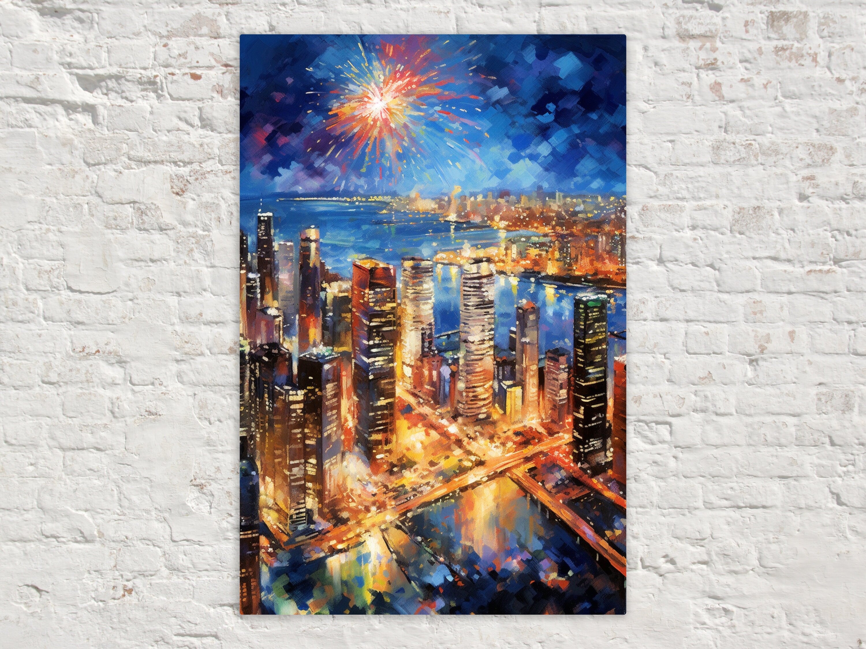 NYC Canvas Wall Art - Vibrant New York City Art | Large Cityscape Canvas Print