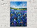 Texas Bluebonnet Canvas - Large Gallery Wrapped Canvas Art | Western Wall Art Decor