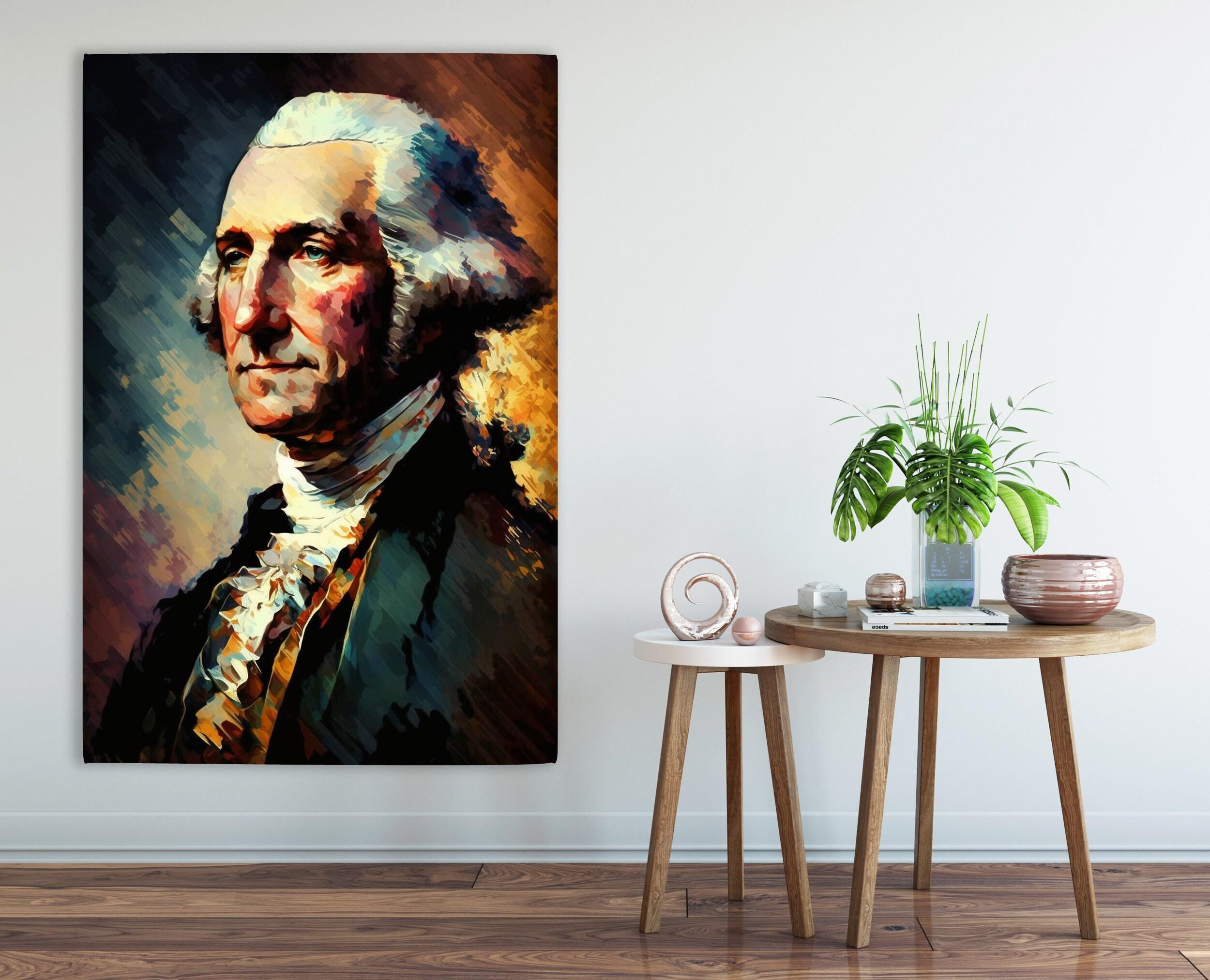George Washington Canvas Art – Large Patriotic Wall Decor | Colonial Home Decor