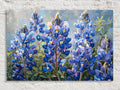 Texas Bluebonnet Canvas – Large Gallery Wrapped Wildflower Wall Art with Fade Resistant Ink