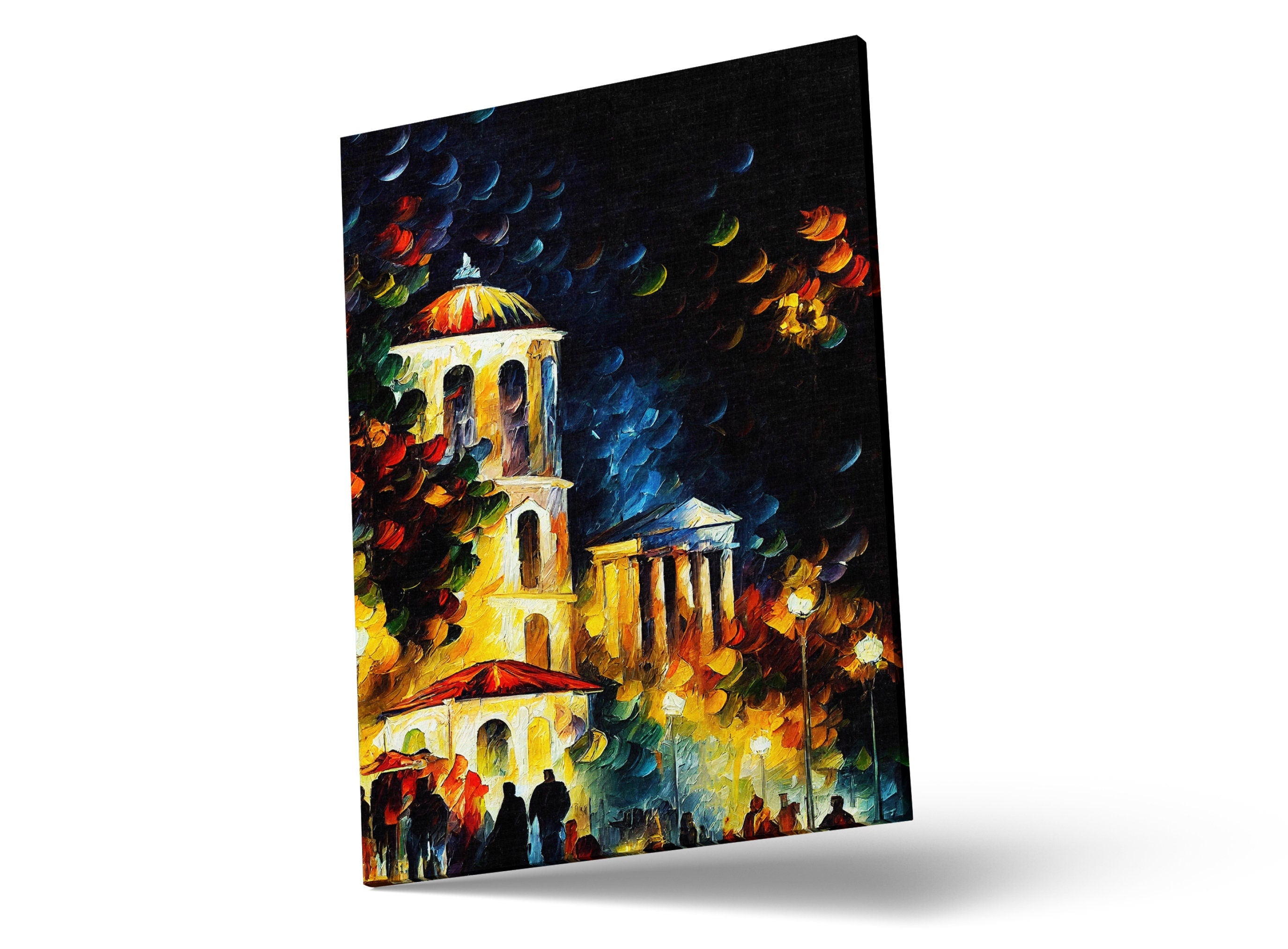 Athens Greece Canvas Print – Greek Wall Art With Wooden Frame, Gallery Ready