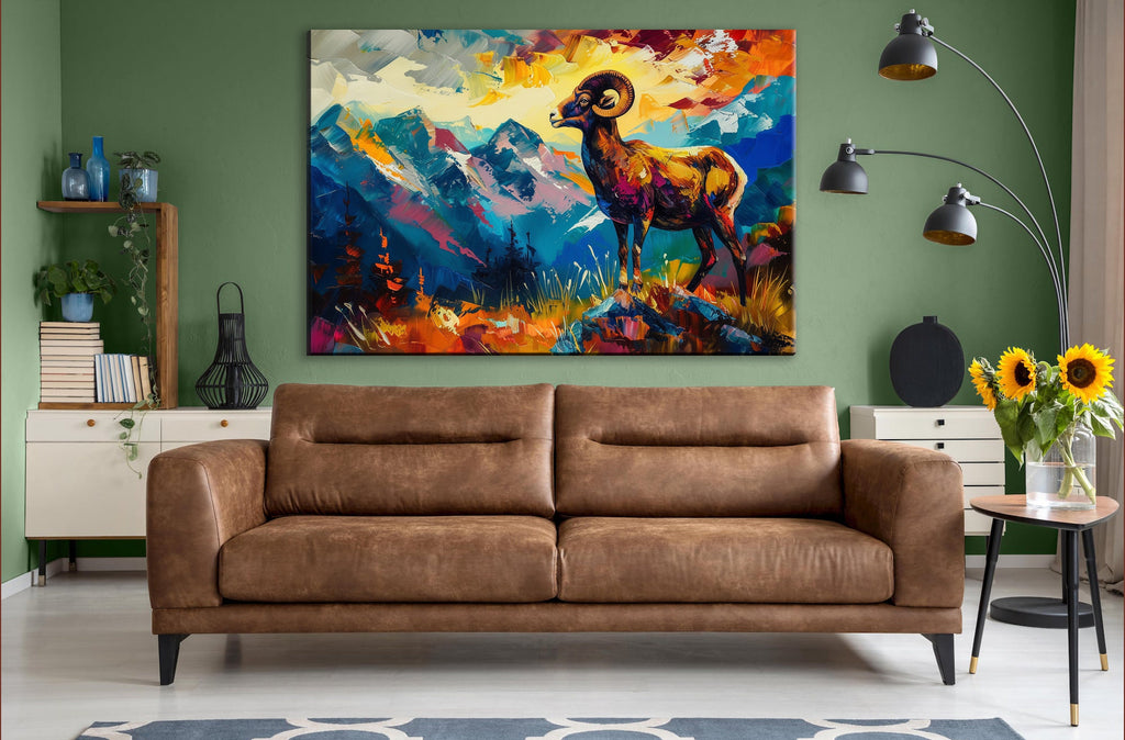 Bighorn Sheep Canvas | Large Wildlife Wall Art - Gallery Wrapped, Ready to Hang