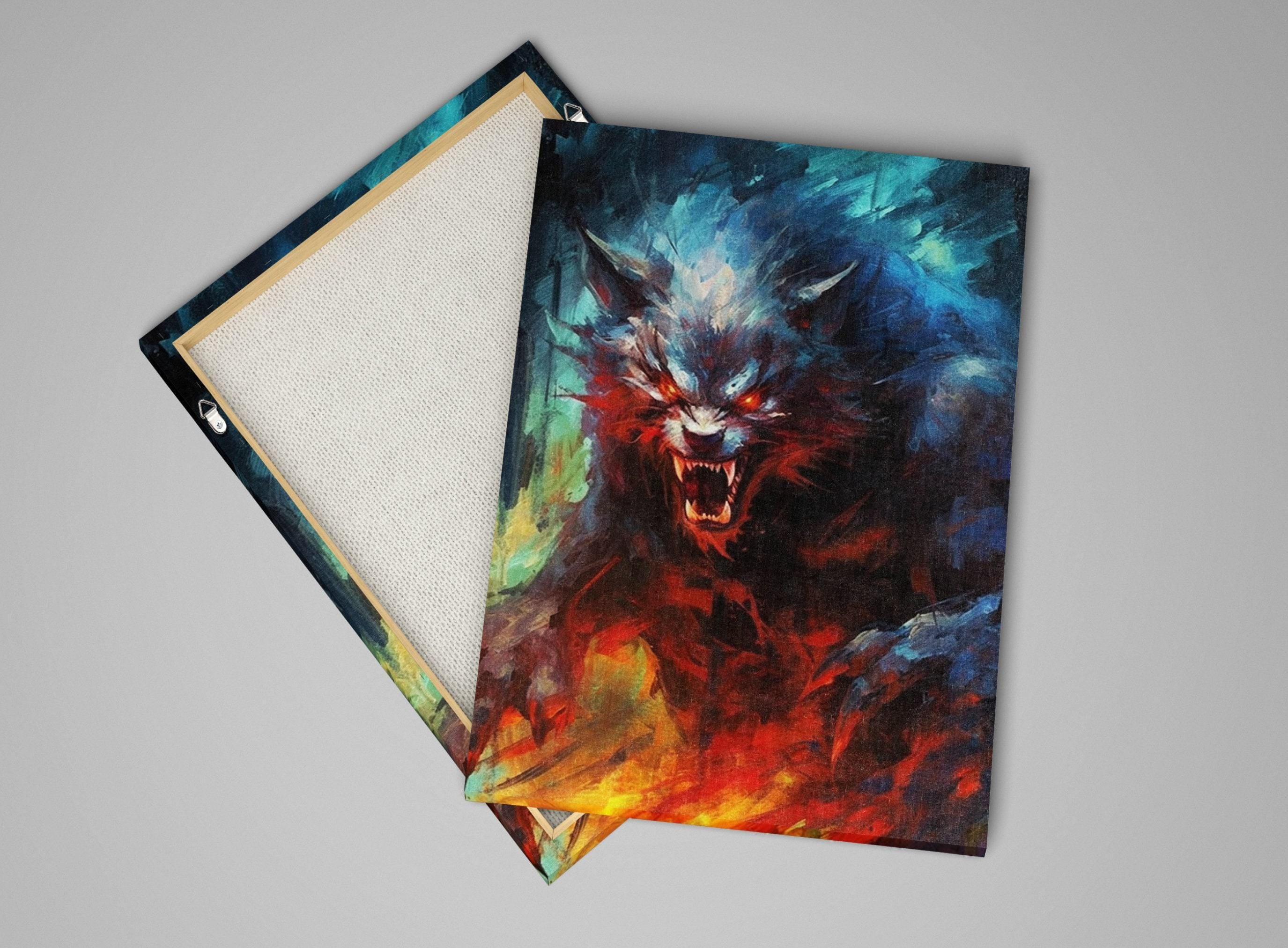Halloween Werewolf Canvas – Spooky Wall Art | Large Gallery Wrapped Print