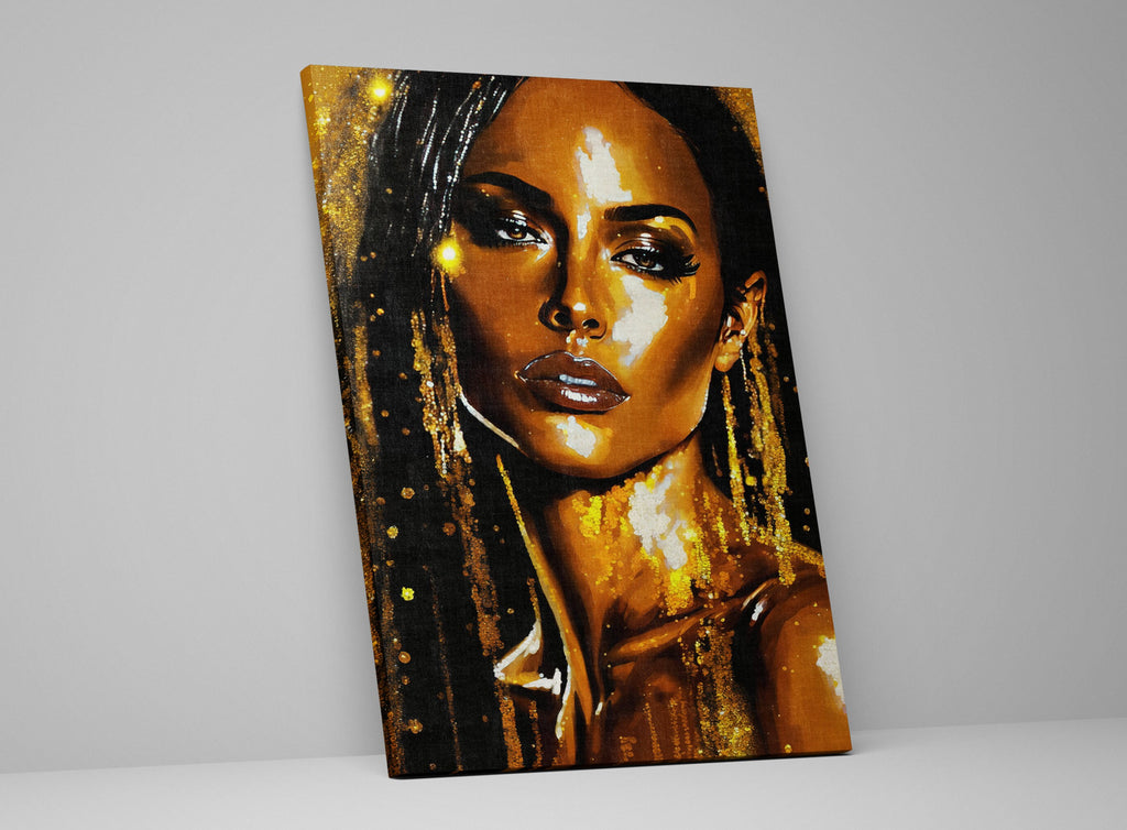 Black Female Art - Vibrant African American Canvas | Gallery Ready Wall Decor