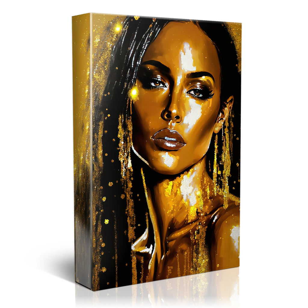 Black Female Art - Vibrant African American Canvas | Gallery Ready Wall Decor