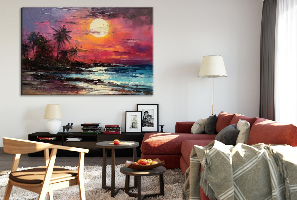 Moonlit Beach Wall Art – Large Canvas Art | Gallery Wrapped Canvas, Ready to Hang