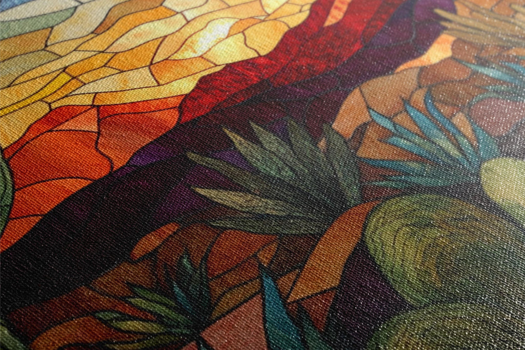 a close up of a painting on a canvas
