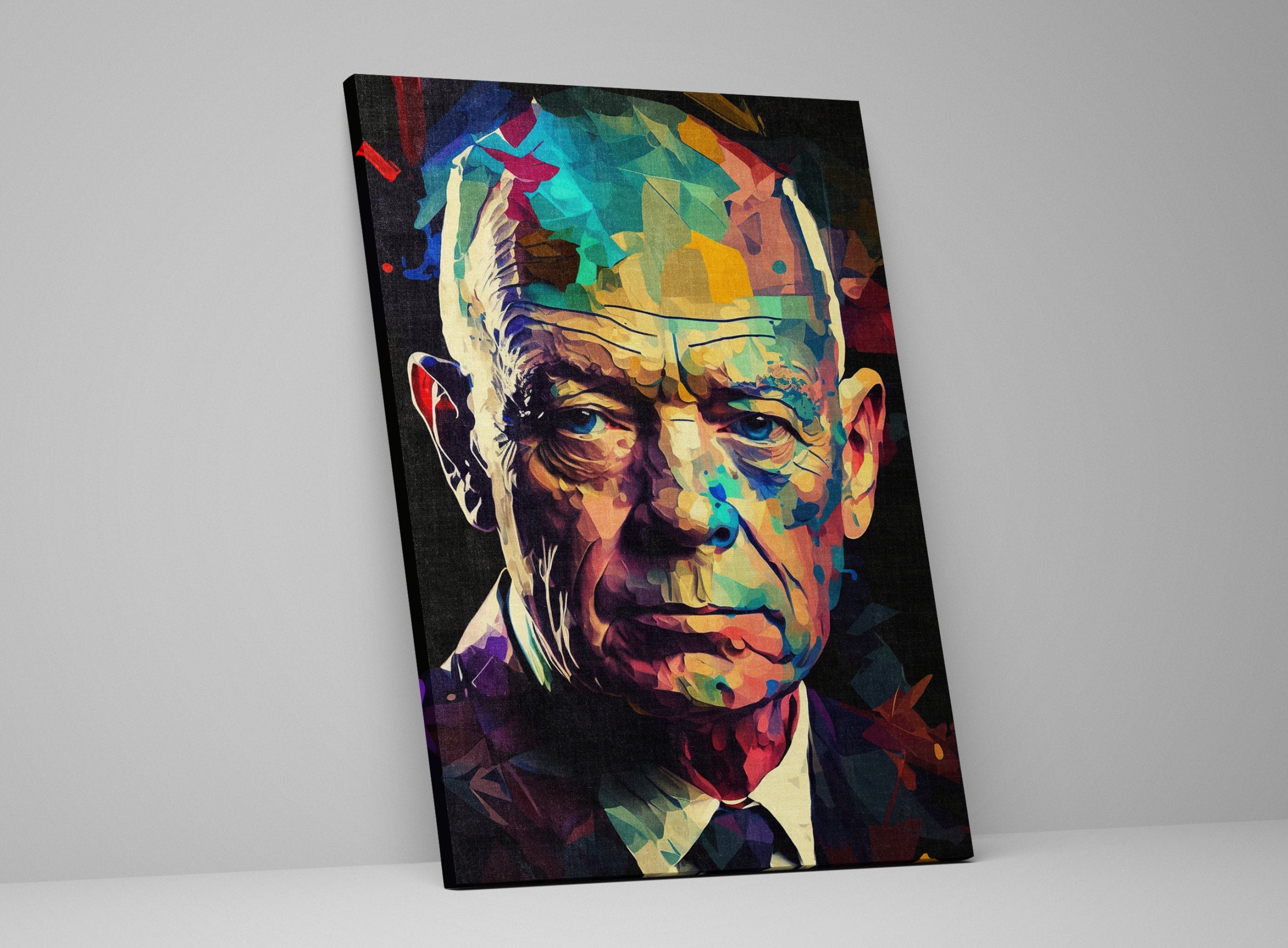 Eisenhower Canvas Art – Historical Wall Art | Military Leader Print on Gallery Wrapped Canvas