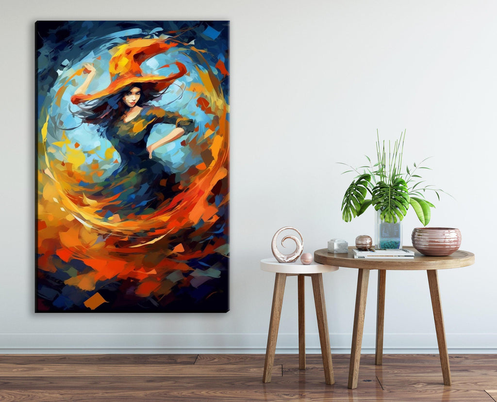 Halloween Witch Canvas | Large Gallery Wrapped Premium Artist Canvas Print