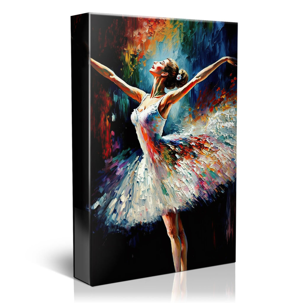 Ballerina Canvas Painting – Elegant Ballet Wall Art on Gallery Ready Canvas