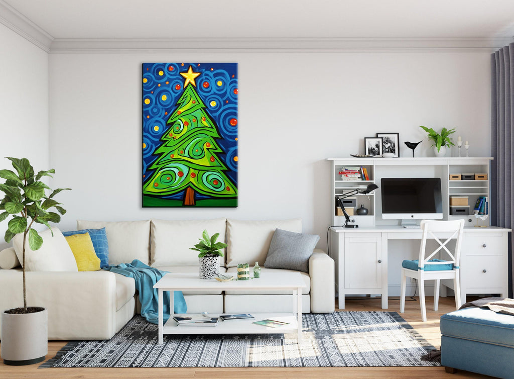 Christmas Canvas Art - Vibrant Holiday Wall Art | Gallery Wrapped Canvas Print