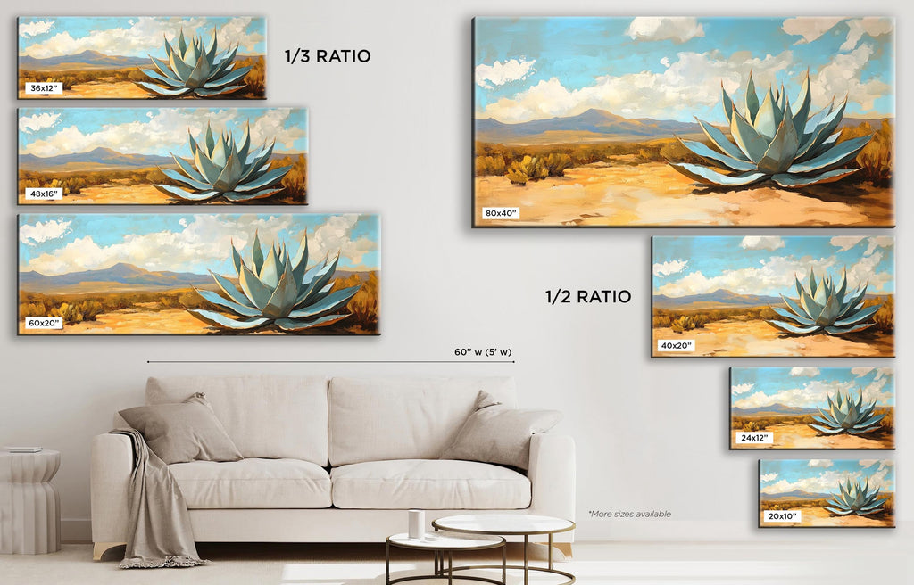 a living room with a couch and paintings on the wall