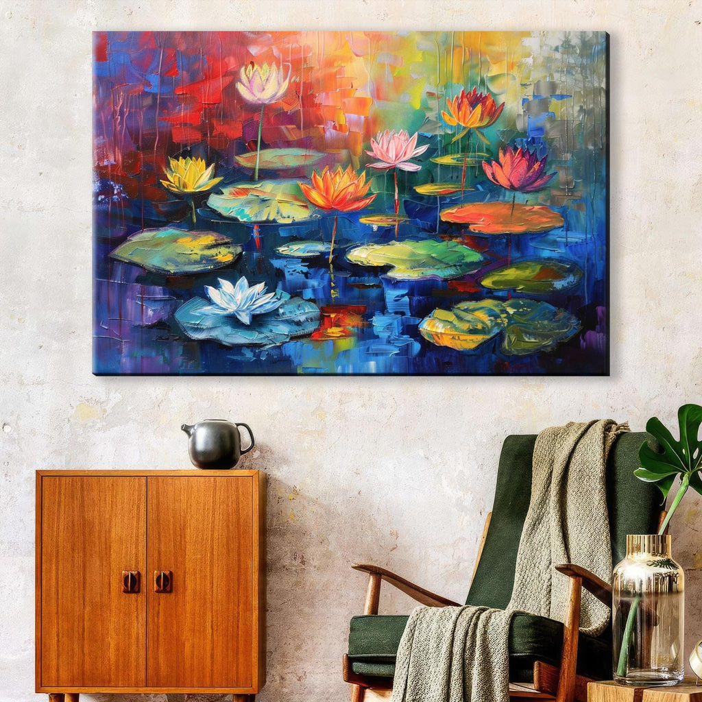 Monet Water Lilies Art - Large Canvas Art | Gallery Wrapped, Fade Resistant Print
