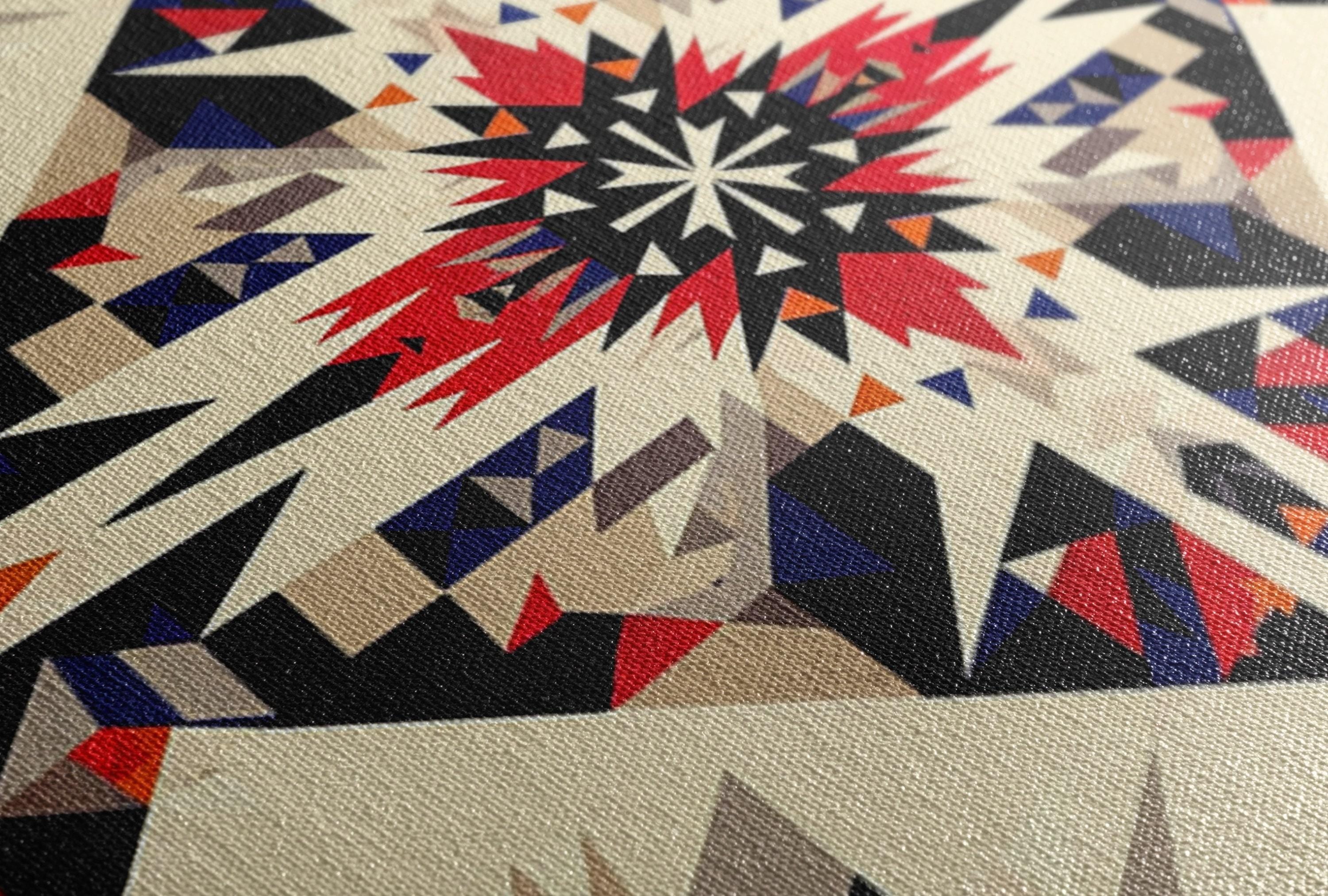 Native American Canvas Art - Large Native Canvas Tribal Pattern Decor | Ready to Hang Gallery Wrapped