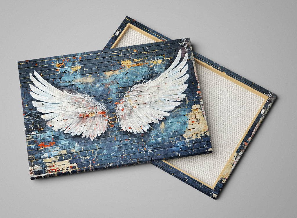 Banksy Angel Wings Art - Large Canvas Print | Urban Street Art, Ready to Hang