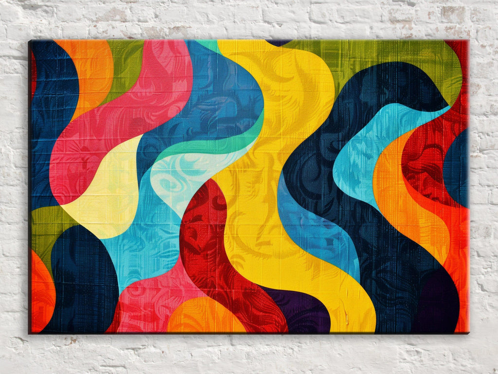 Retro Pop Art Canvas - Large Abstract Art Print | Gallery Wrapped, Ready to Hang