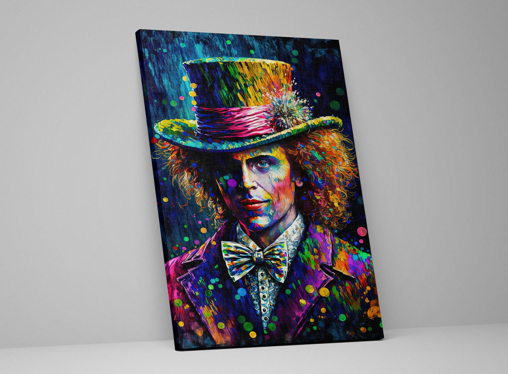 Mad Hatter Wall Art – Vibrant Fantasy Painting on Gallery Ready Canvas Print