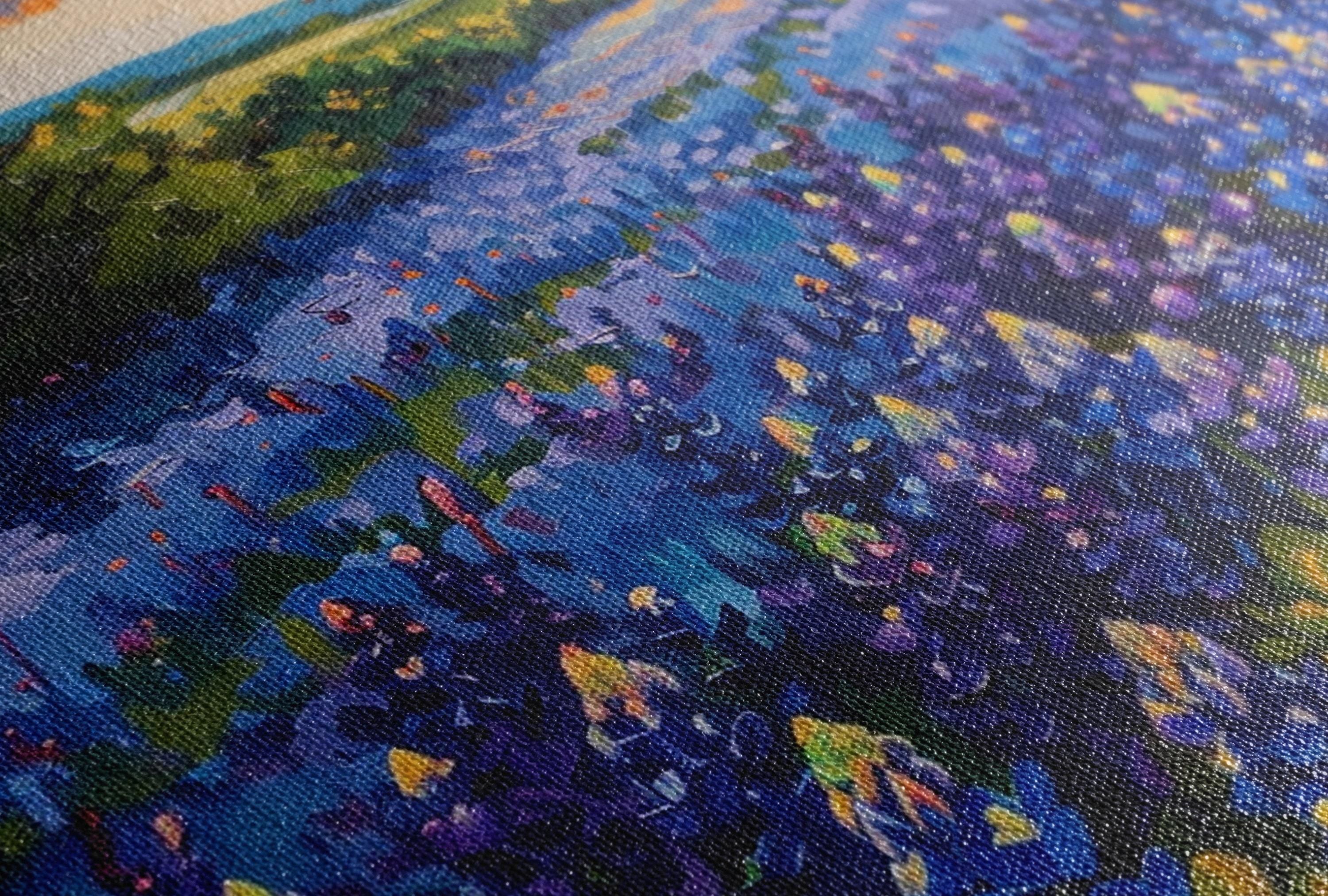 Texas Bluebonnet Painting - Large Canvas Art | Gallery Wrapped Canvas, UV Coated Print