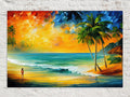 Beach Canvas Print - Vibrant Surf Art Print With Wooden Frame & UV Coated Canvas