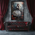 Gothic Alice Wall Art – Extra Large Framed Canvas Print, Ready to Hang