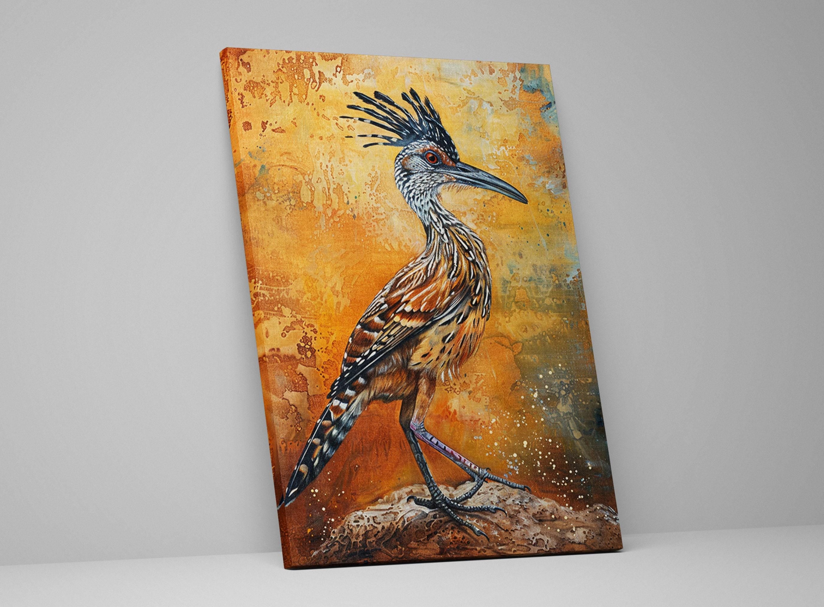 Roadrunner Canvas Art – Southwestern Wall Art | Large Gallery Wrapped Canvas Print