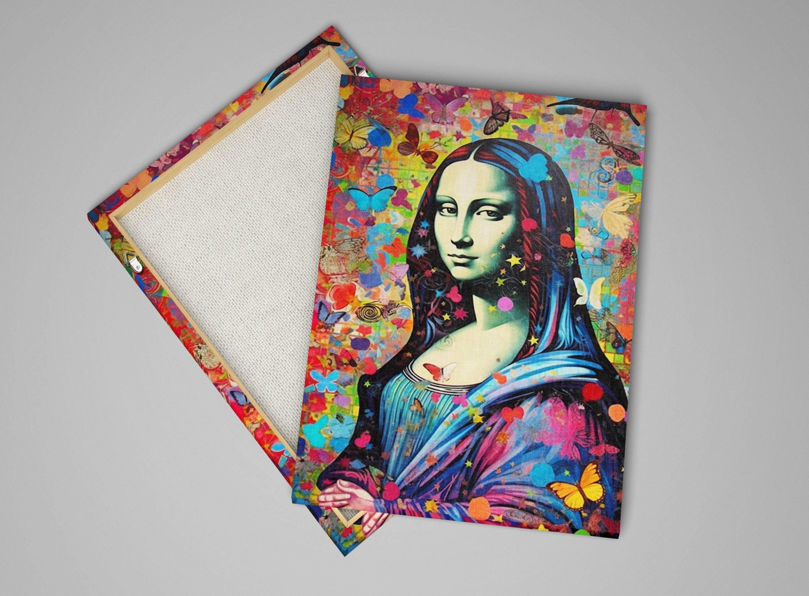 Mona Lisa Pop Art - Large Canvas Art | Vibrant Wall Decor | Gallery Ready Artwork