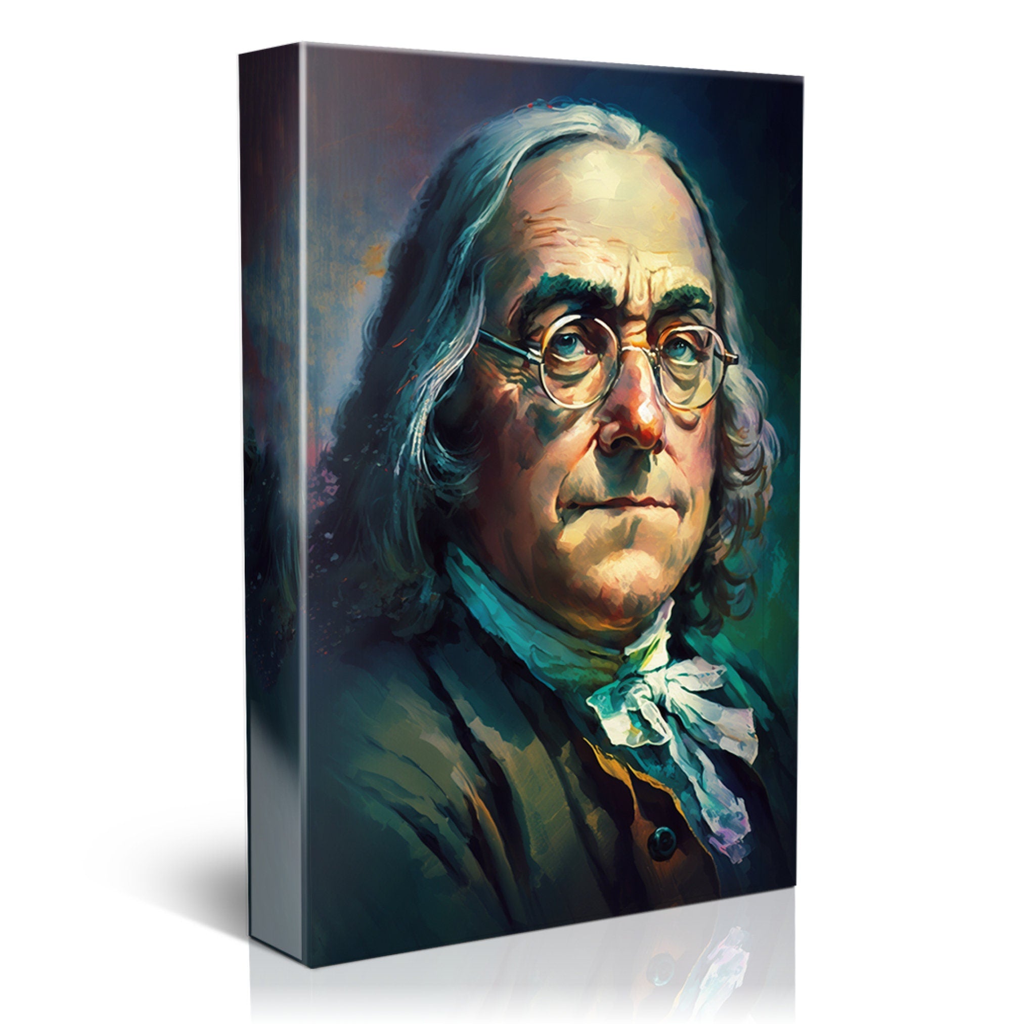 Benjamin Franklin Canvas Print - Founding Father Portrait on Gallery Quality Canvas