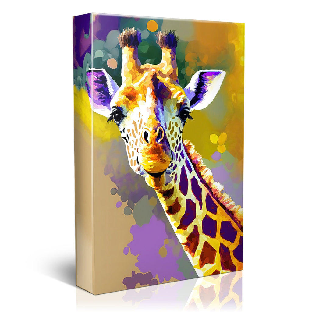 Giraffe Canvas Art - Nursery Wall Art | Wildlife Wall Decor, Safari Animal Painting