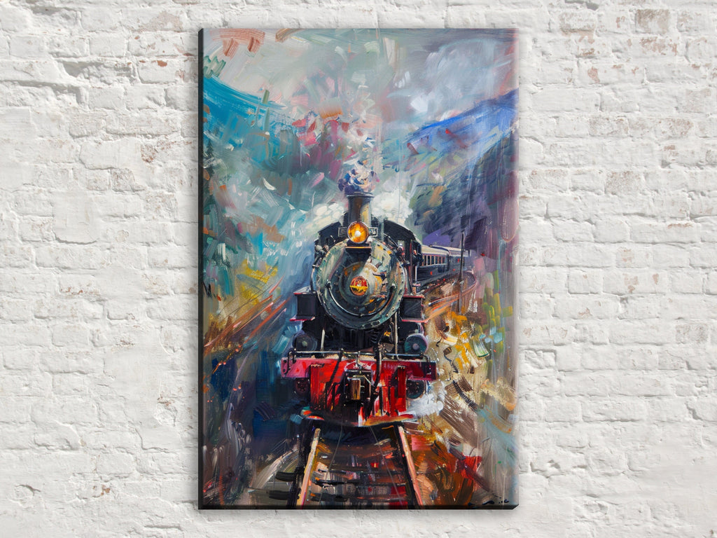 Train Wall Art – Vintage Train Canvas | Gallery Wrapped Canvas, Ready to Hang