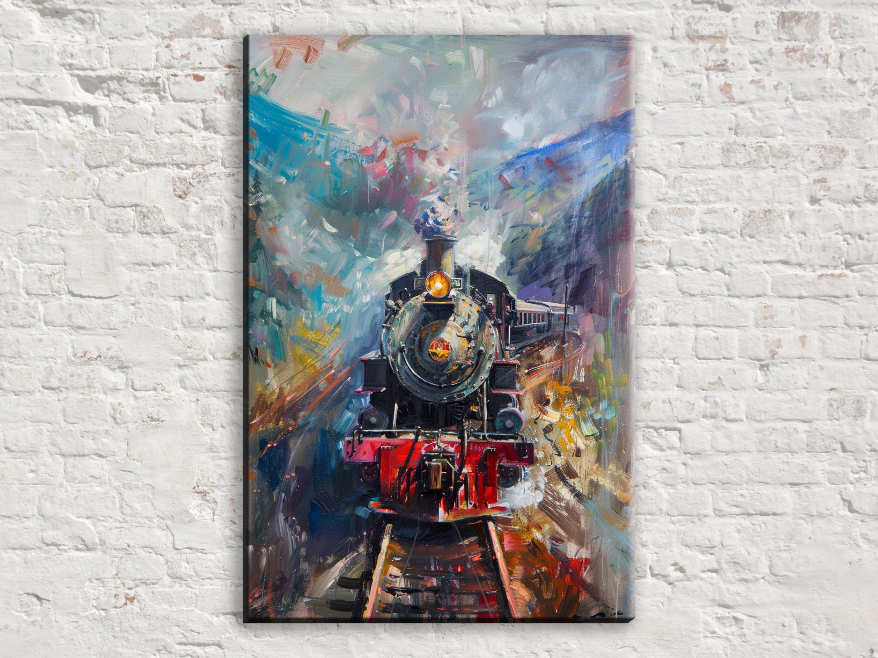 Train Wall Art – Vintage Train Canvas | Gallery Wrapped Canvas, Ready to Hang
