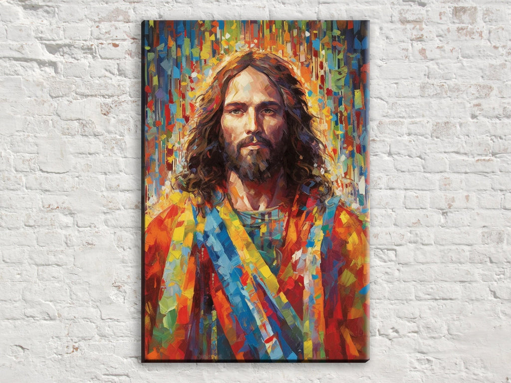 Jesus Christ Canvas Art - Large Religious Oil Painting on Gallery Ready Wood Frame