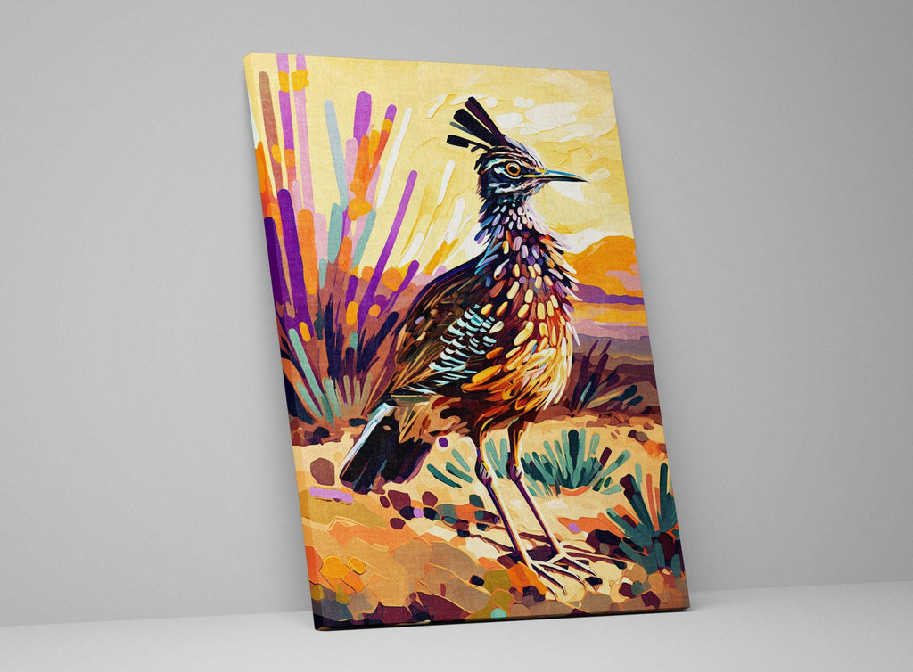 Desert Roadrunner Art – Southwest Wildlife Canvas Print | Gallery Wrapped, Ready to Hang